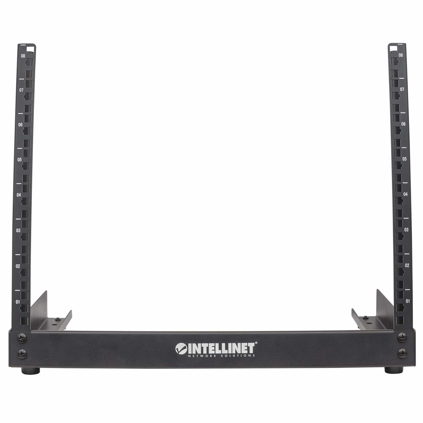 Intellinet 19" Network Rack - Open Frame (Desktop), 8U, Black, Flatpack – image 3