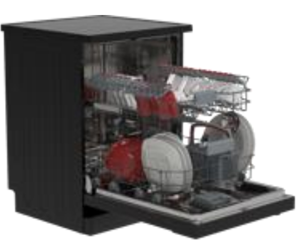 Sharp QW-HX12F47EB-DE dishwasher Freestanding 13 place settings – image 2