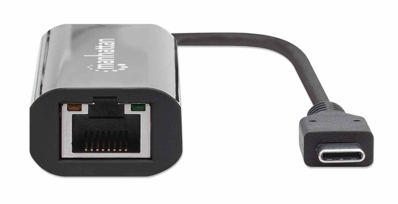 Manhattan USB-C to 2.5GBASE-T Gigabit (10/100/1000 Mbps & 2.5 Gbps) RJ45 Network Adapter, Multi-Gigabit Ethernet, Black, Three Year Warranty, Equivalent to US2G – image 4
