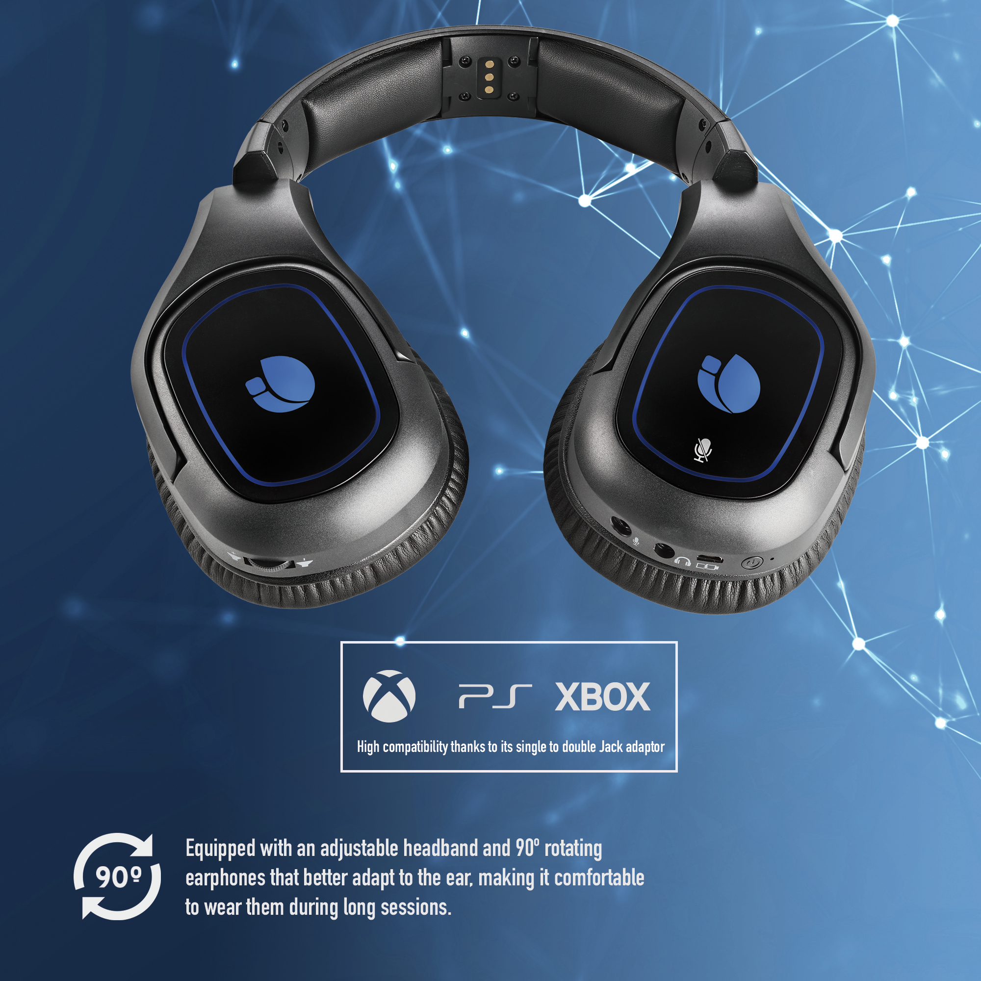 NGS GHX-600 Headset Wired & Wireless Head-band Gaming Micro-USB Black – image 9