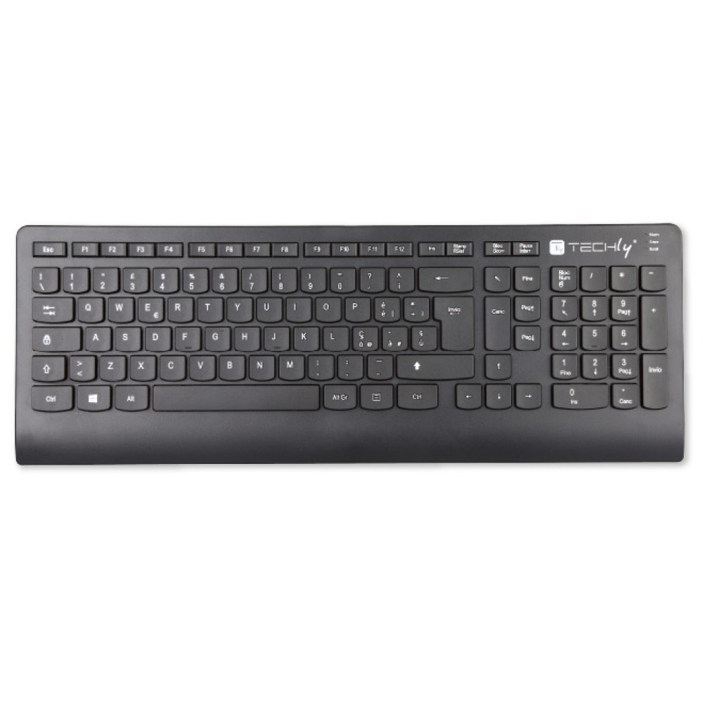 Techly ICSB-K20T keyboard Office USB QWERTY Italian Black