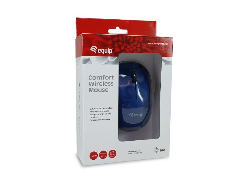 Equip Comfort Wireless Mouse, Blue – image 3