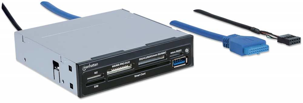 Manhattan 101974 card reader USB Black, Grey – image 2