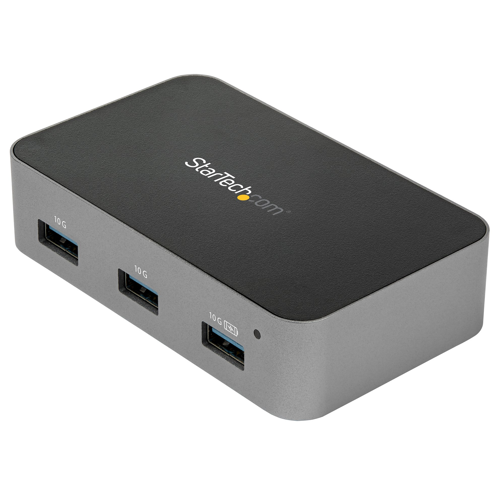 StarTech.com 4 Port USB C Hub with Power Adapter - USB 3.1/3.2 Gen 2 (10Gbps) - USB Type C to 4x USB-A - Self Powered Desktop USB Hub with Fast Charging Port (B