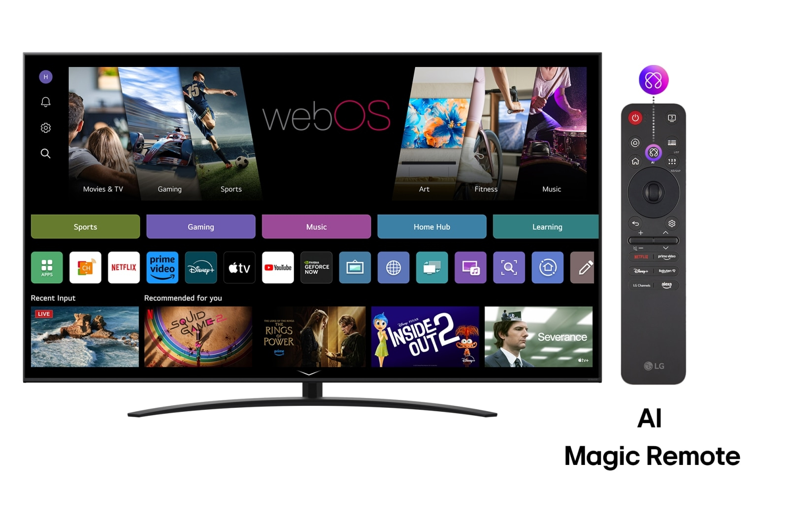 LG NanoCell AI 65NANO81A3A TV 165,1 cm (65 ) 4K Ultra HD Smart TV Wifi Noir Neuf — photo 2