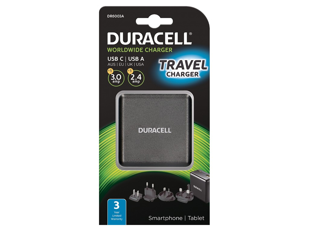 Duracell Type-C & Type-A Wall Charger