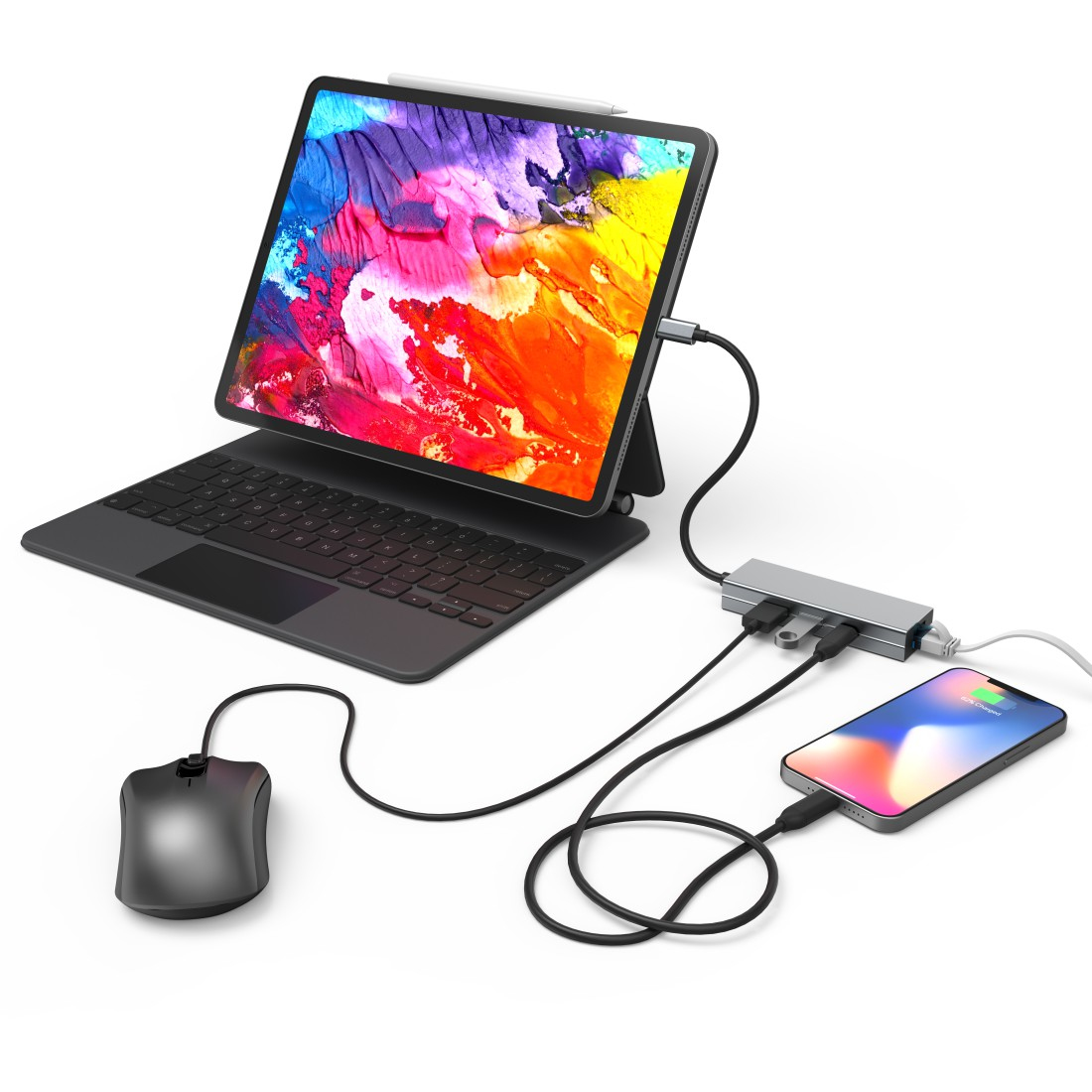 Hama 00200108 laptop dock/port replicator USB 3.2 Gen 1 (3.1 Gen 1) Type-C Grey – image 5