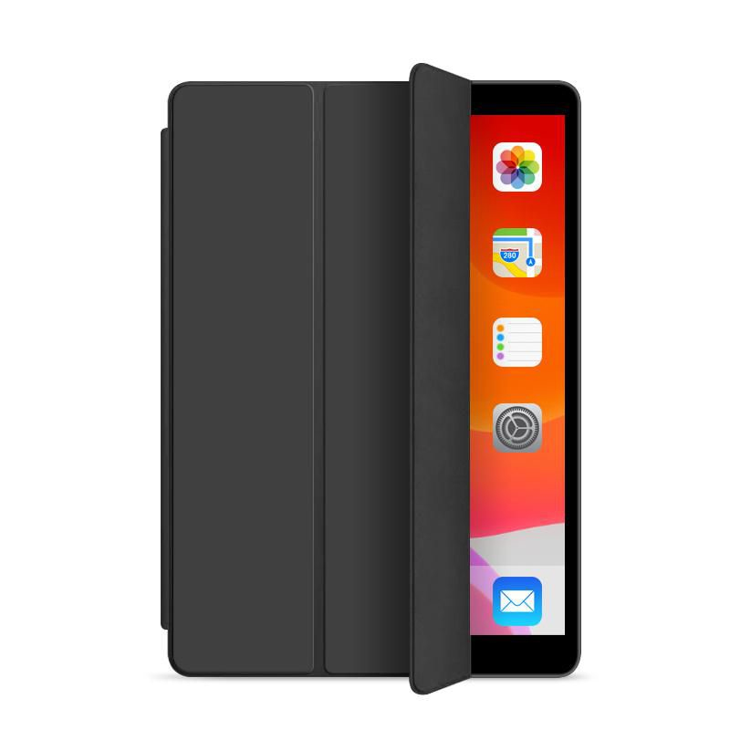 eSTUFF DENVER Folio Case for iPad 9.7 2018/2017- Black PU leather/Clear – image 1