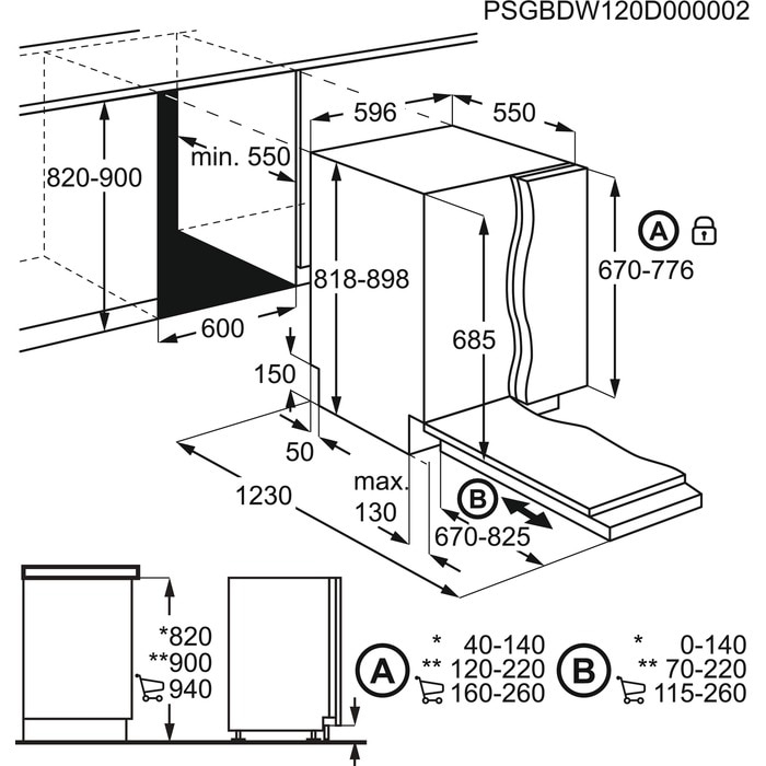 AEG FSE82827P Fully built-in 12 place settings – image 9