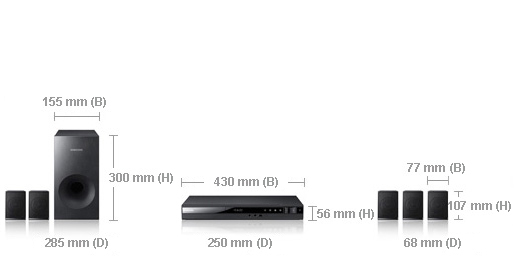 Samsung HT-E330 home cinema system 5.1 channels – image 4