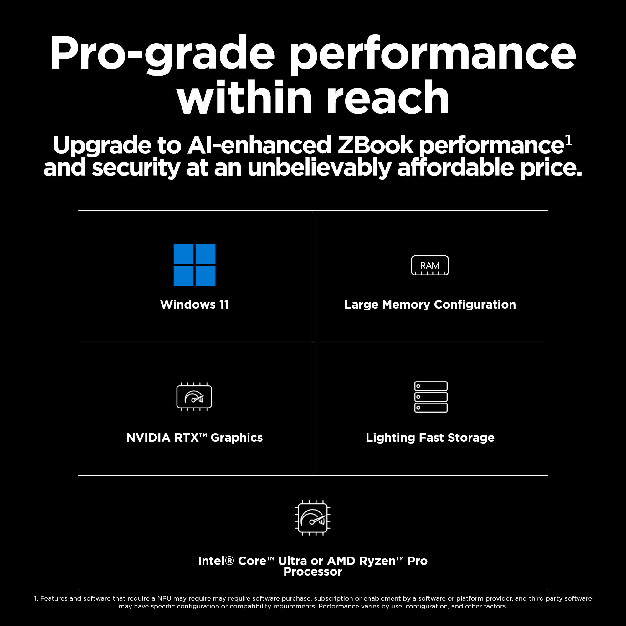 HP ZBook Power G11 Intel Core Ultra 7 155H Mobile workstation 40.6 cm (16″) WUXGA 32 GB DDR5-SDRAM 1 TB SSD NVIDIA RTX A1000 Wi-Fi 6E (802.11ax) Windows 11 Pro AI Workstation, AI PC Grey image 14