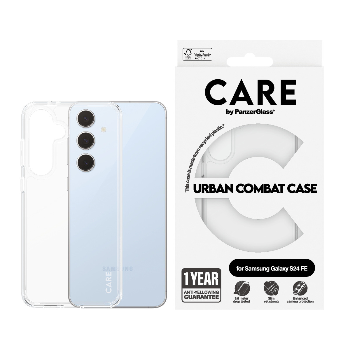 PanzerGlass CARE™ by PanzerGlass® Urban Combat Case Transparent Samsung Galaxy S24 FE 5G – image 2