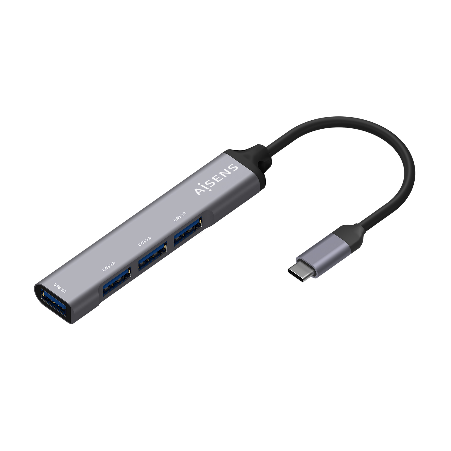 AISENS A109-0541 interface hub USB 3.2 Gen 1 (3.1 Gen 1) Type-C 5000 Mbit/s Grey