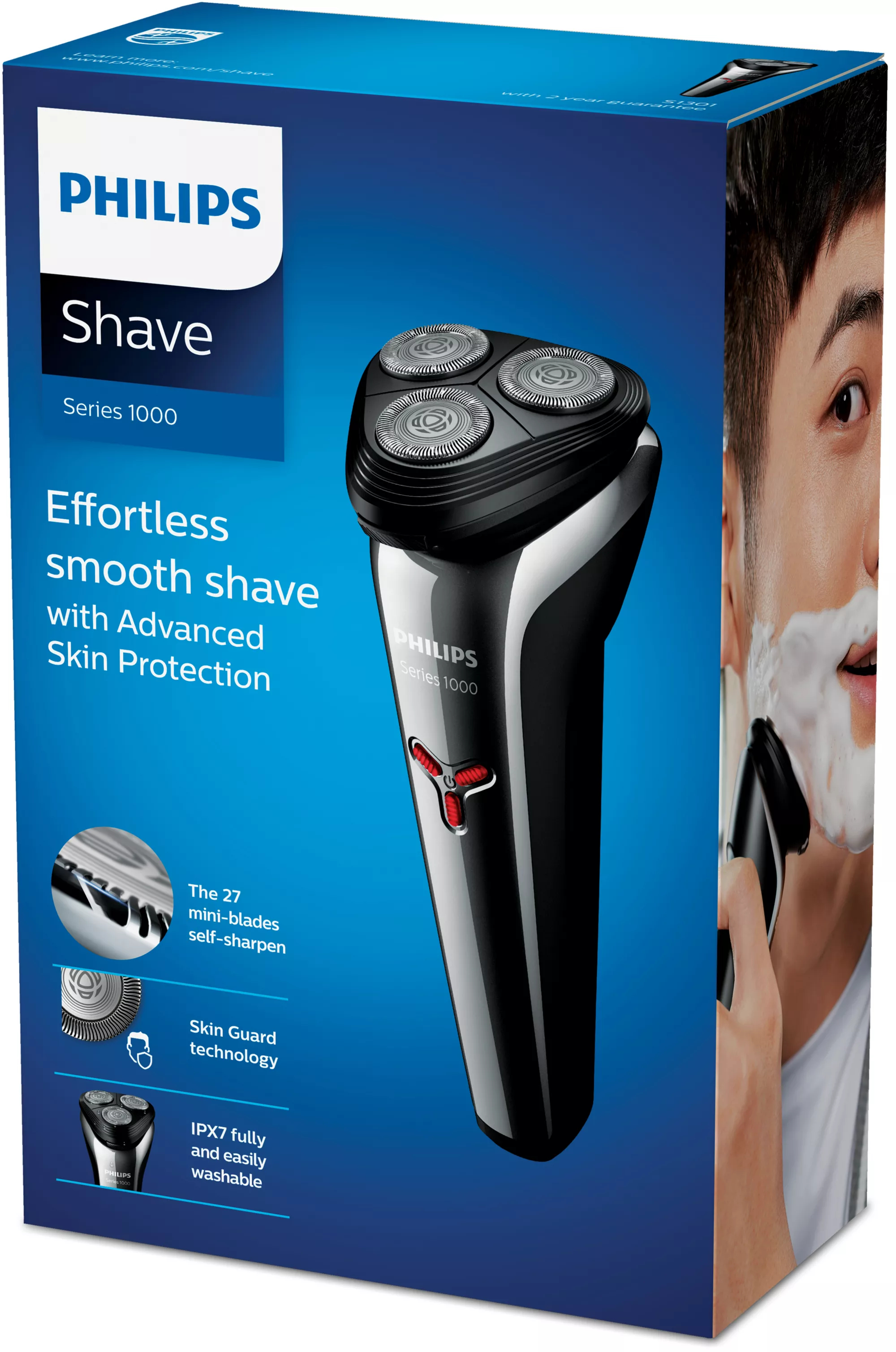 Philips 1000 series S1301/02 men's shaver Rotation shaver Black – image 2