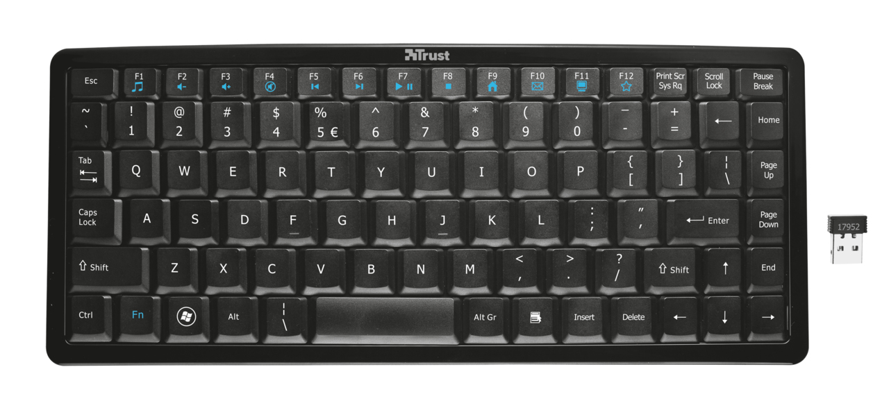 Trust Curve keyboard USB Black
