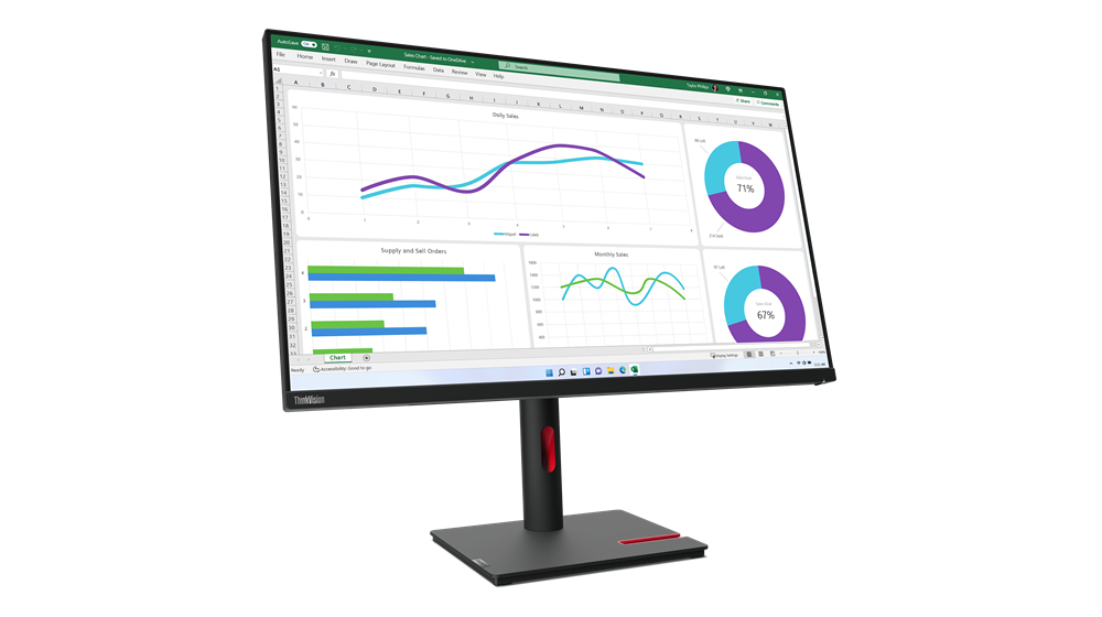 Lenovo ThinkVision T32h-30 LED display 80 cm (31.5') 2560 x 1440 pixlar Quad HD Svart