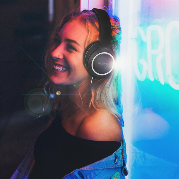 LogiLink HS0053 headphones/headset Wired Head-band Calls/Music Black, Silver – image 7