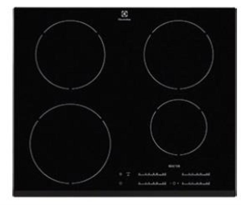Electrolux EHH6540F9K Black Built-in Zone induction hob 4 zone(s)