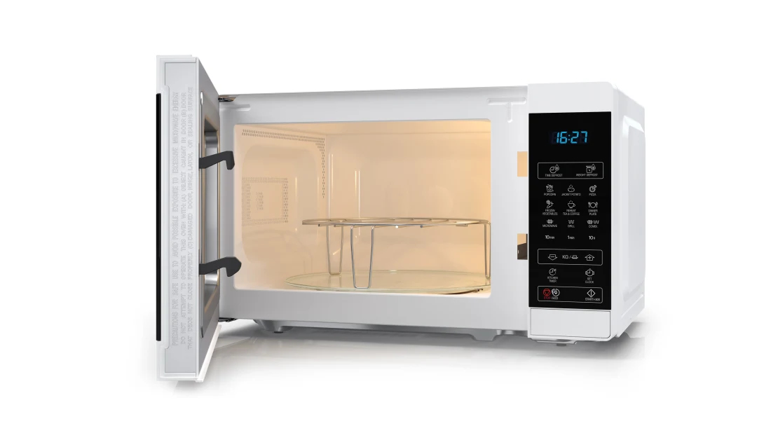 Sharp YC-MG02E-W microwave Blue, White Countertop – image 3
