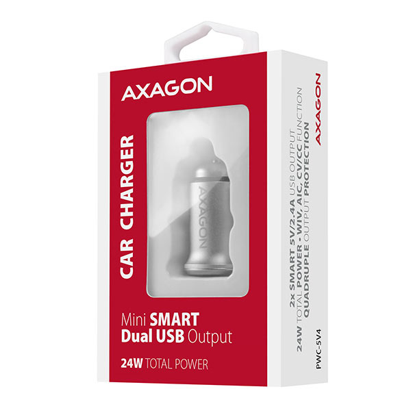 Axagon PWC-5V4 mobile device charger Smartphone, Tablet Silver Cigar lighter Fast charging Auto – image 3