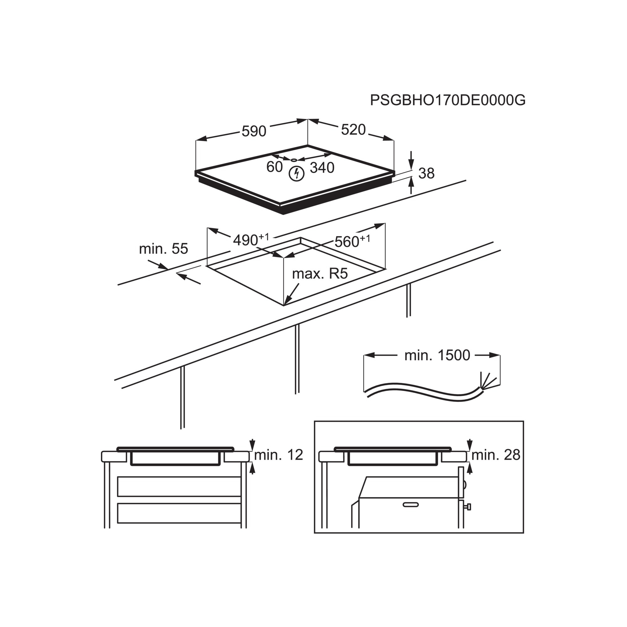 Electrolux EHF6241FOK Black Built-in – image 2