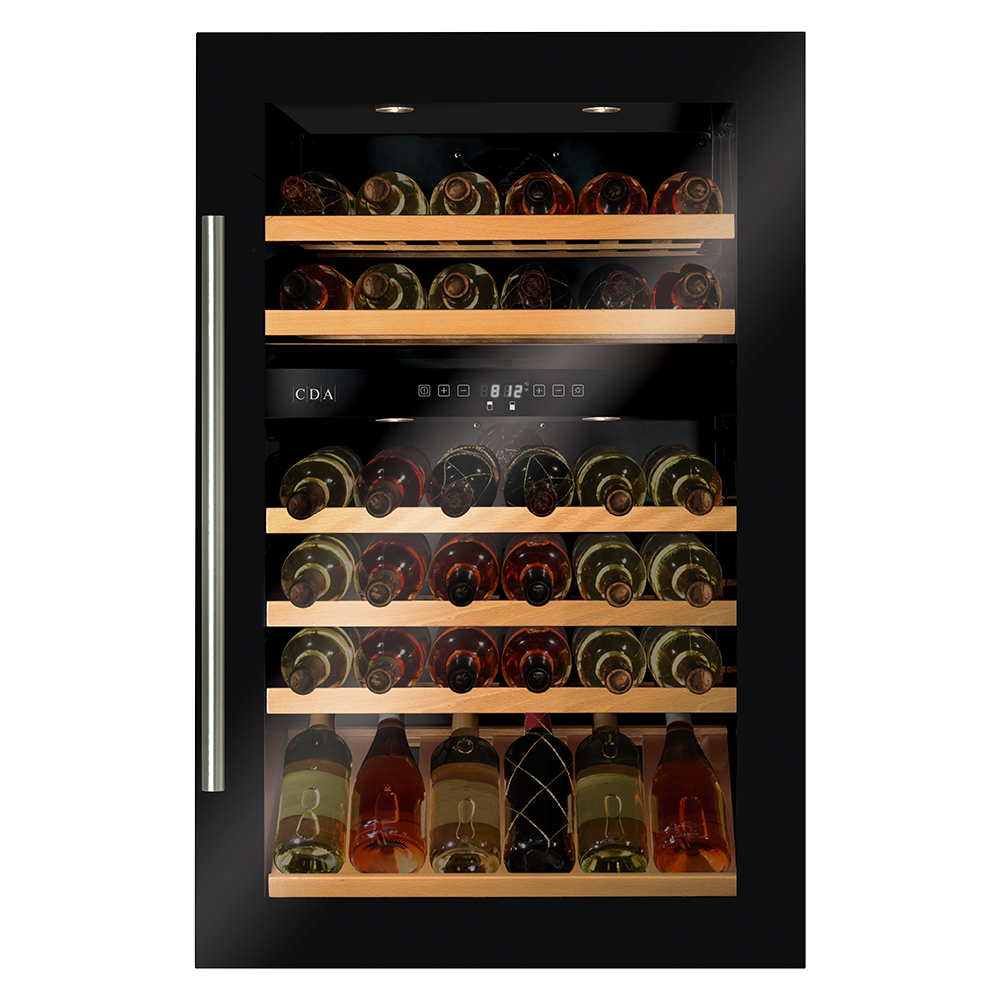 CDA FWV902BL wine cooler Compressor wine cooler Built-in Black 57 bottle(s)