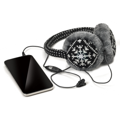 Celly MUFFW01B headphones/headset Wired Head-band Calls/Music Grey, White – image 1