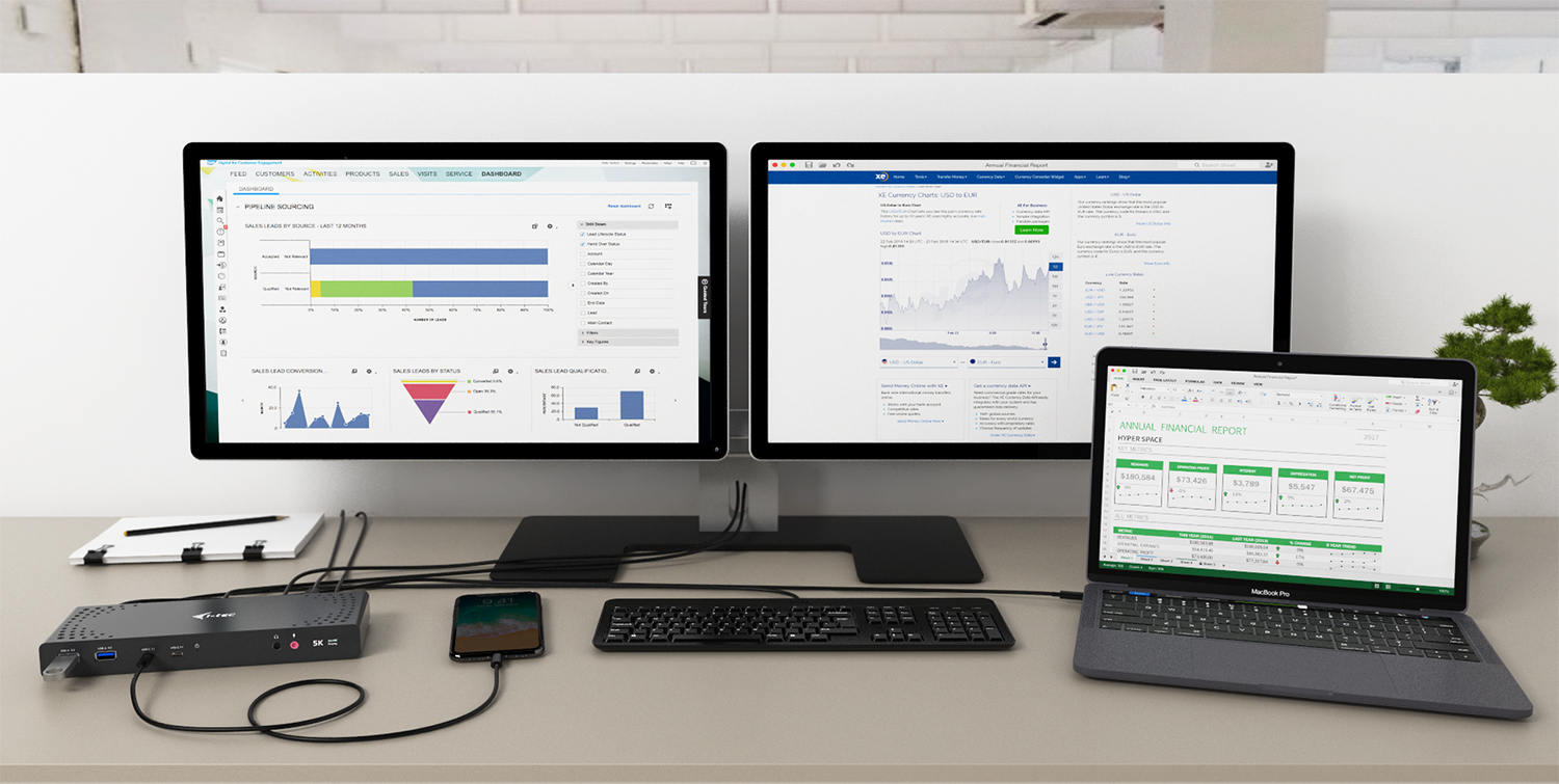 i-tec USB 3.0 / USB-C / Thunderbolt 3 Dual Display Docking Station + Power Delivery – image 9