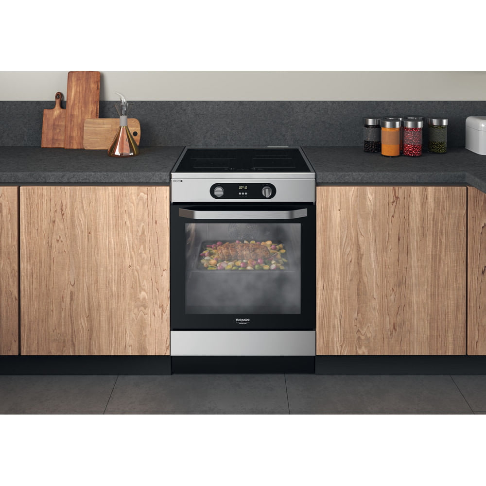 Hotpoint HS68IQ8CHX/E Freestanding cooker Electric Zone induction hob Stainless steel – image 9