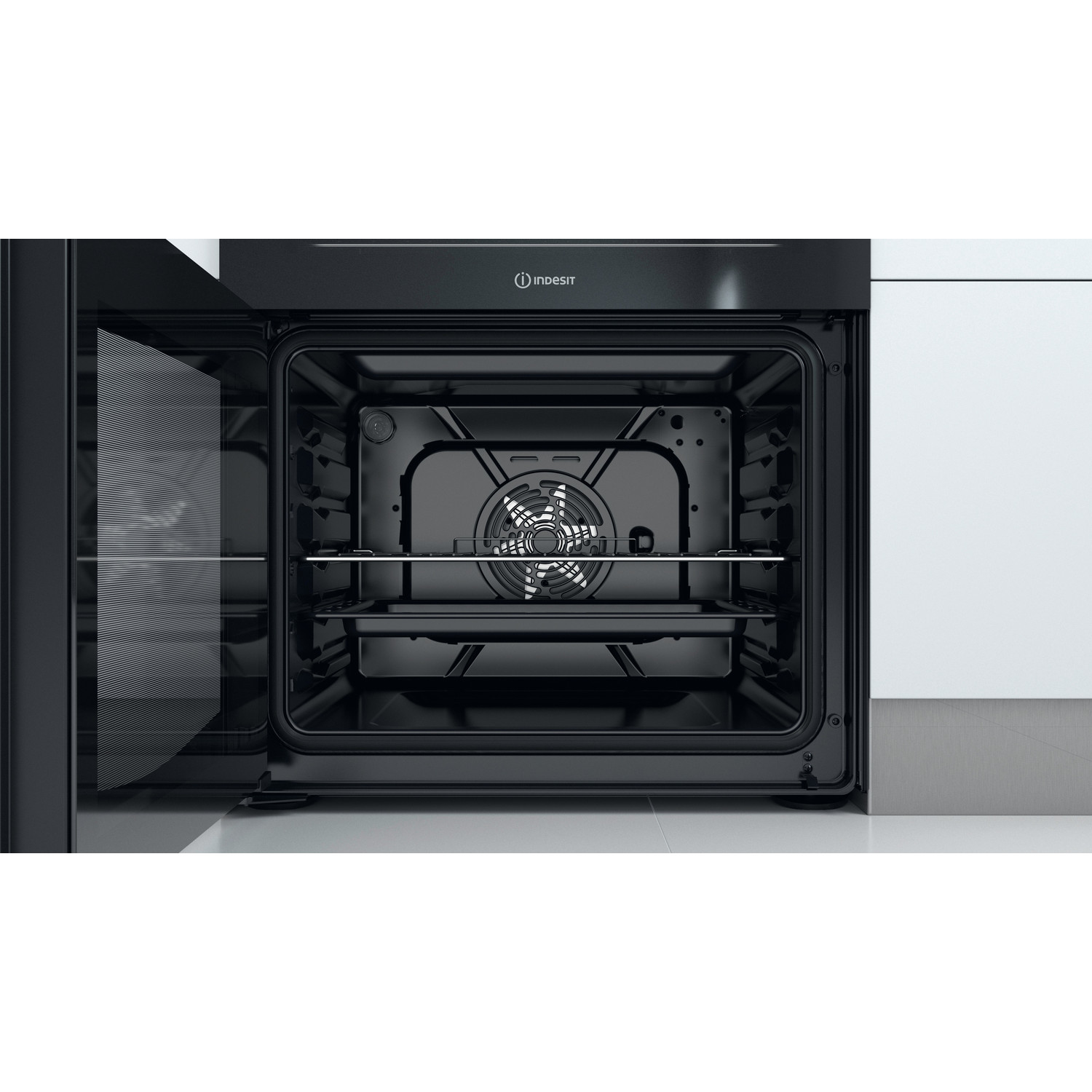 Indesit ID67V9KMB/UK cooker Freestanding cooker Electric Ceramic hob Black – image 8