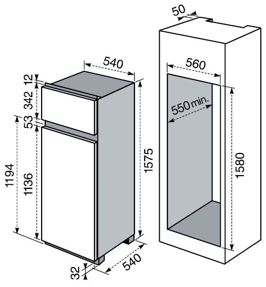 Electrolux FI291/2TV fridge-freezer Built-in – image 2