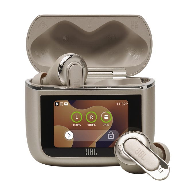 JBL - Auriculares True Wireless JBL Tour Pro 3 con cancelación de ruido y funda de carga inteligente Smart Charging Case.