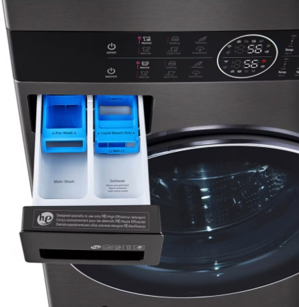 LG WK22BS6E washer dryer Freestanding Front-load Black – image 9