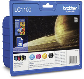 Brother LC1100 Value-Pack + 20x BP71