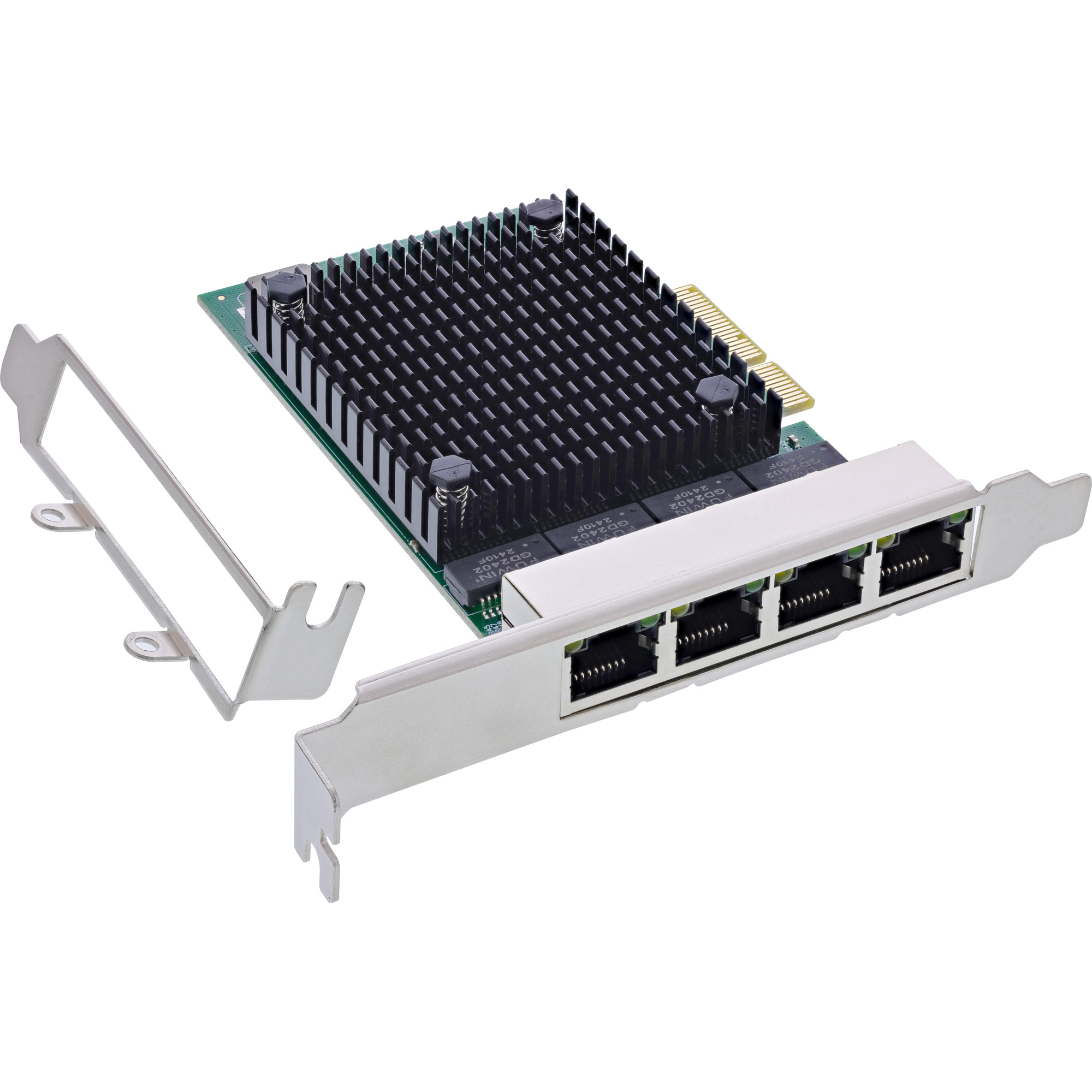 InLine Quad Gigabit network card, 4x RJ45 – image 1