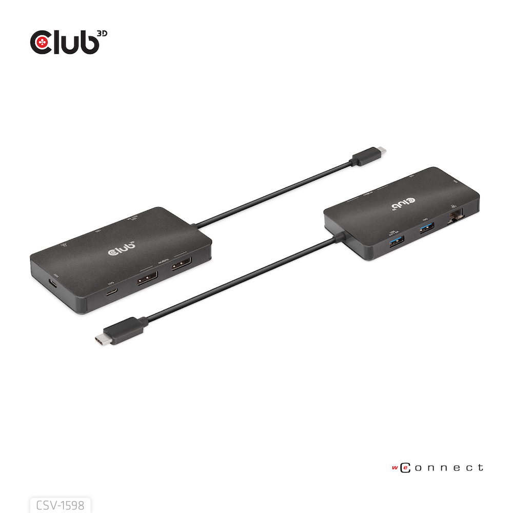 CLUB3D USB Gen2 Type-C to Dual DisplayPort 4k60Hz 7-in-1 HUB – image 5