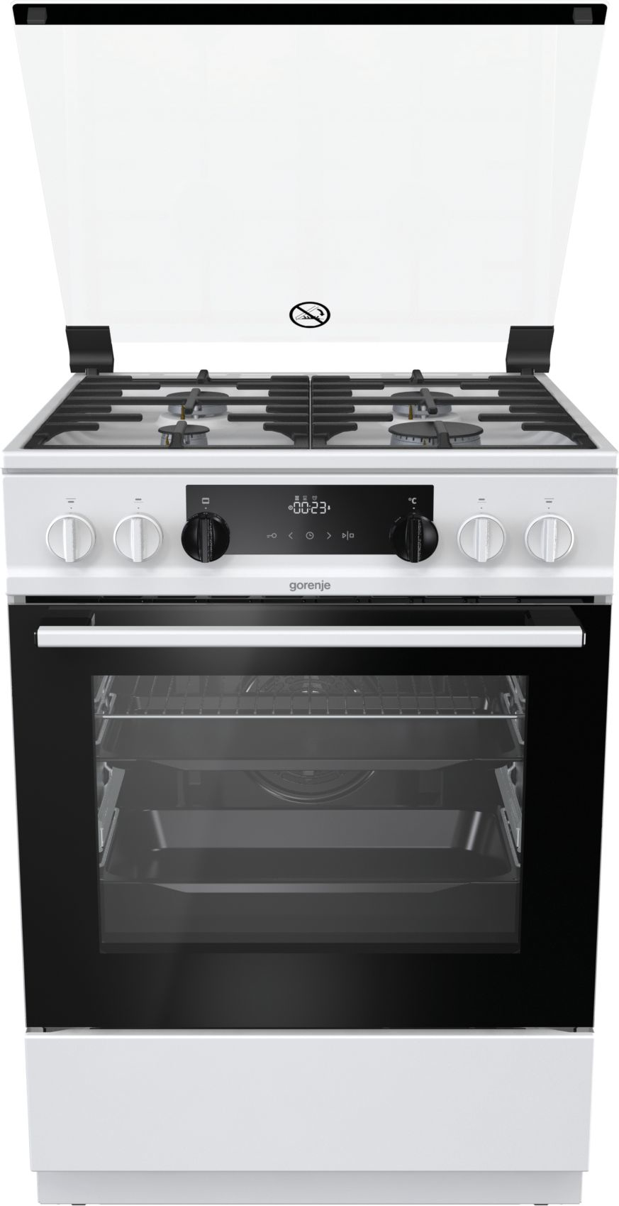 Gorenje K6351WF Freestanding cooker Electric Gas Black, White – image 4