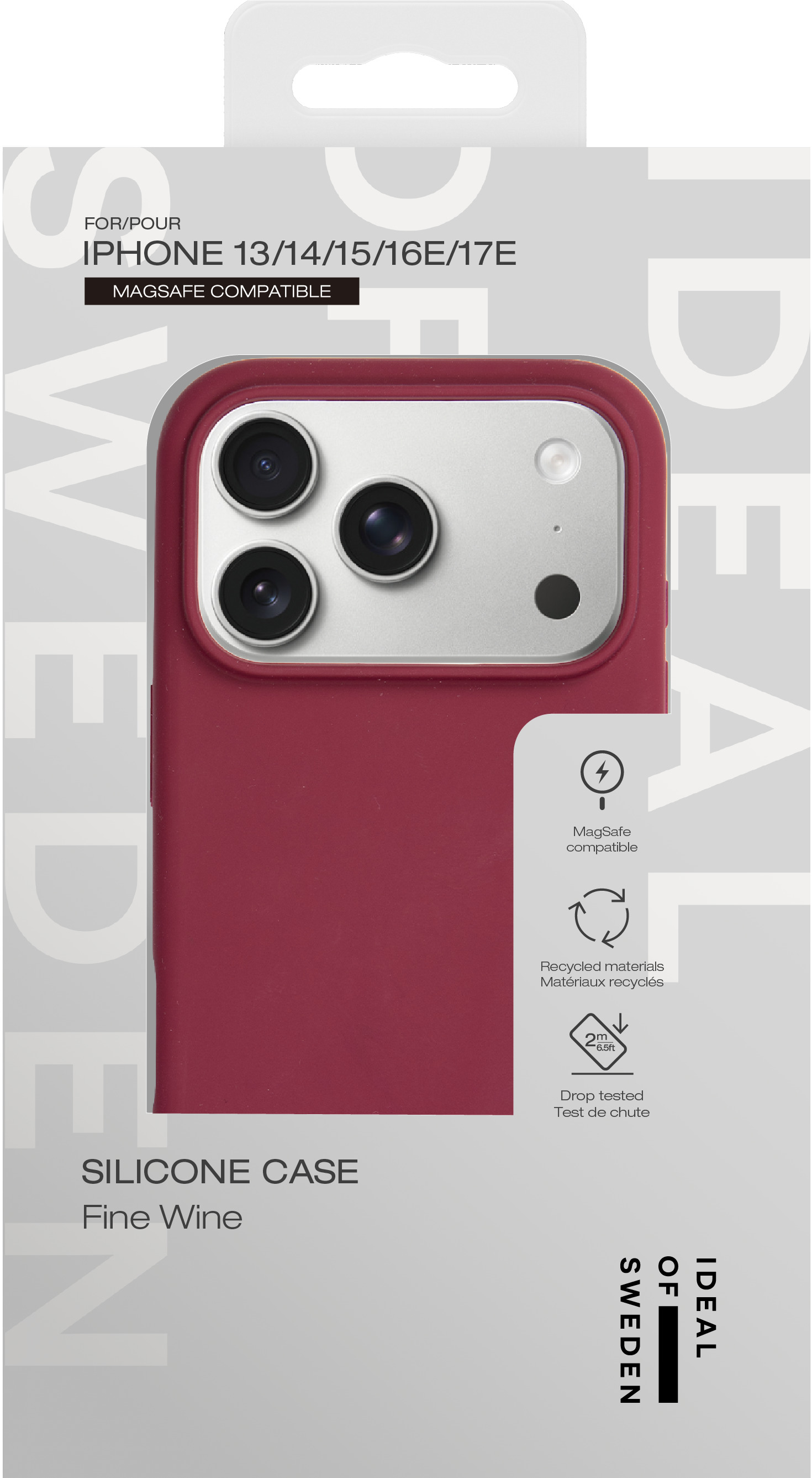 iDeal of Sweden Silicone Case MagSafe iPhone 13 / 14 / 15 / 16e / 17e Fine Wine – image 5