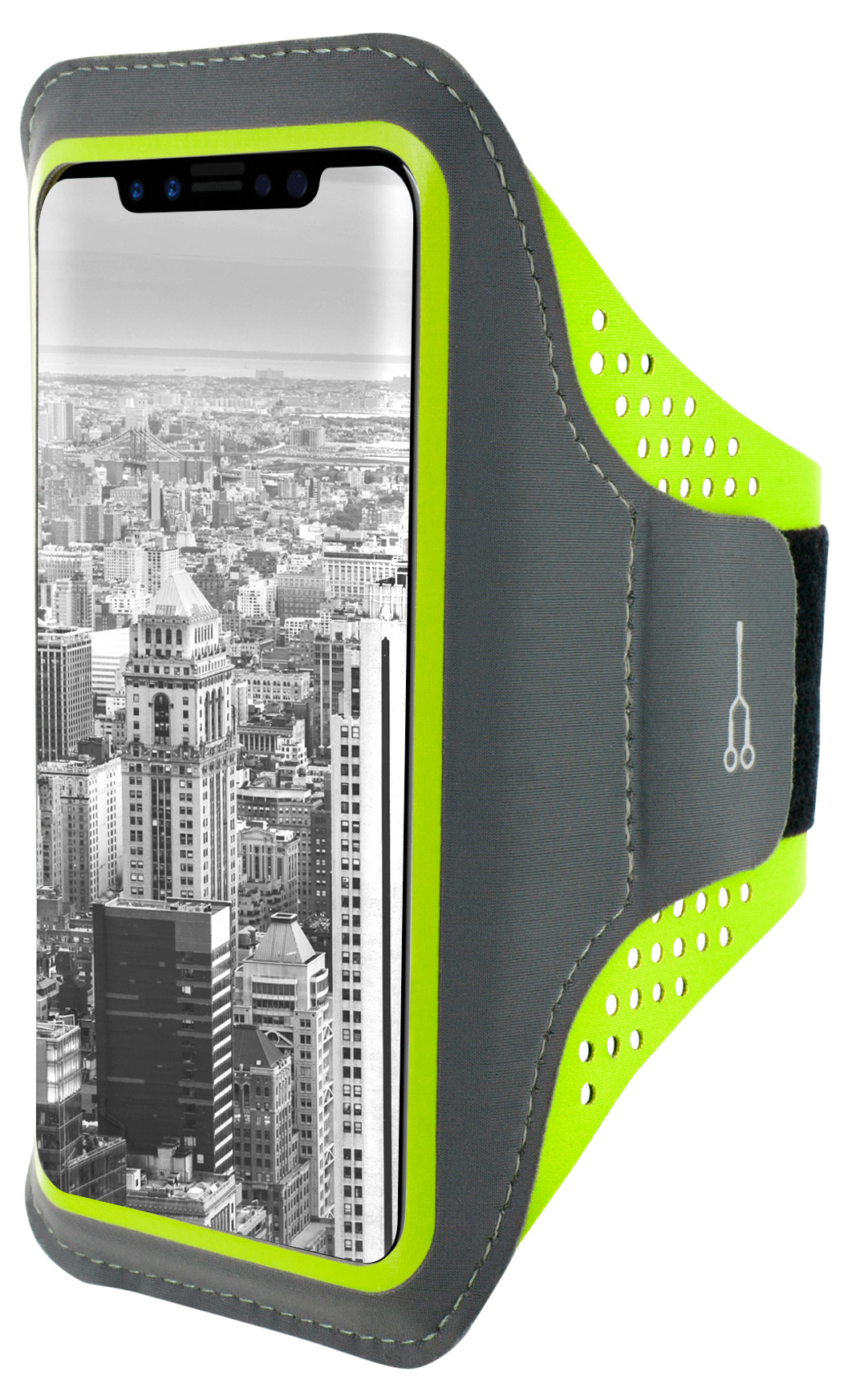 Mobiparts Comfort Fit Sport Armband Samsung Galaxy A7 (2018) Neon Green