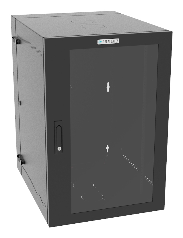 Vertiv VR Rack GL36WMCMP-B-SH-00-00 rack cabinet 19U Wall mounted rack Black – image 1