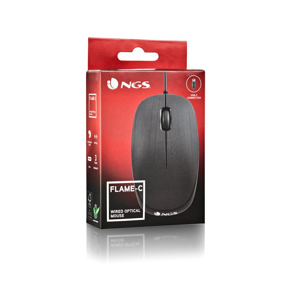NGS FLAME-C mouse Universal Ambidextrous USB Type-C Optical 1000 DPI – image 7