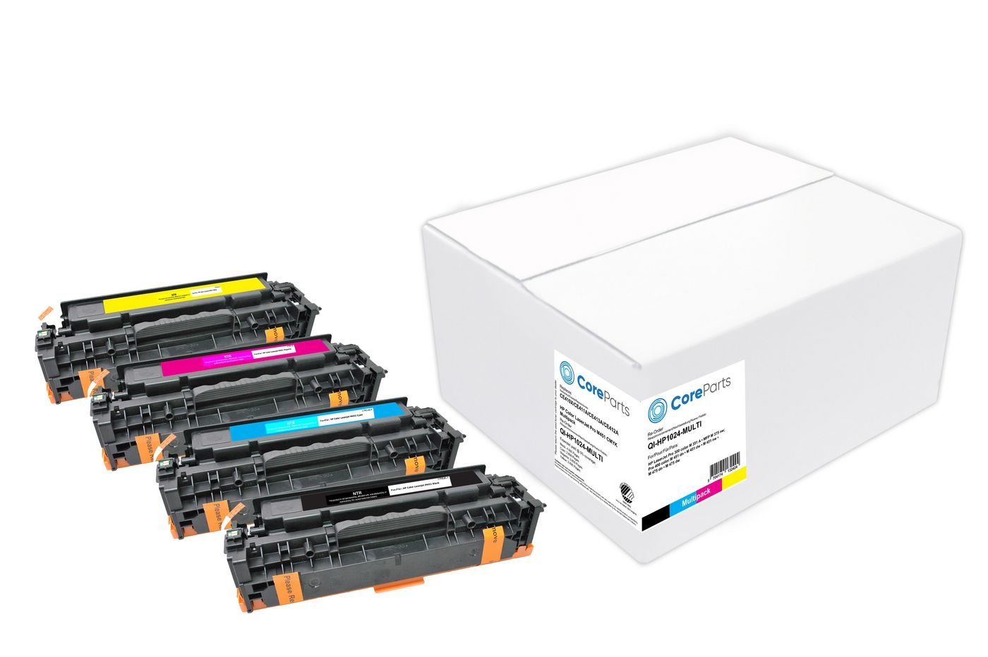 CoreParts QI-HP1024-MULTI toner cartridge 4 pc(s) Compatible Black