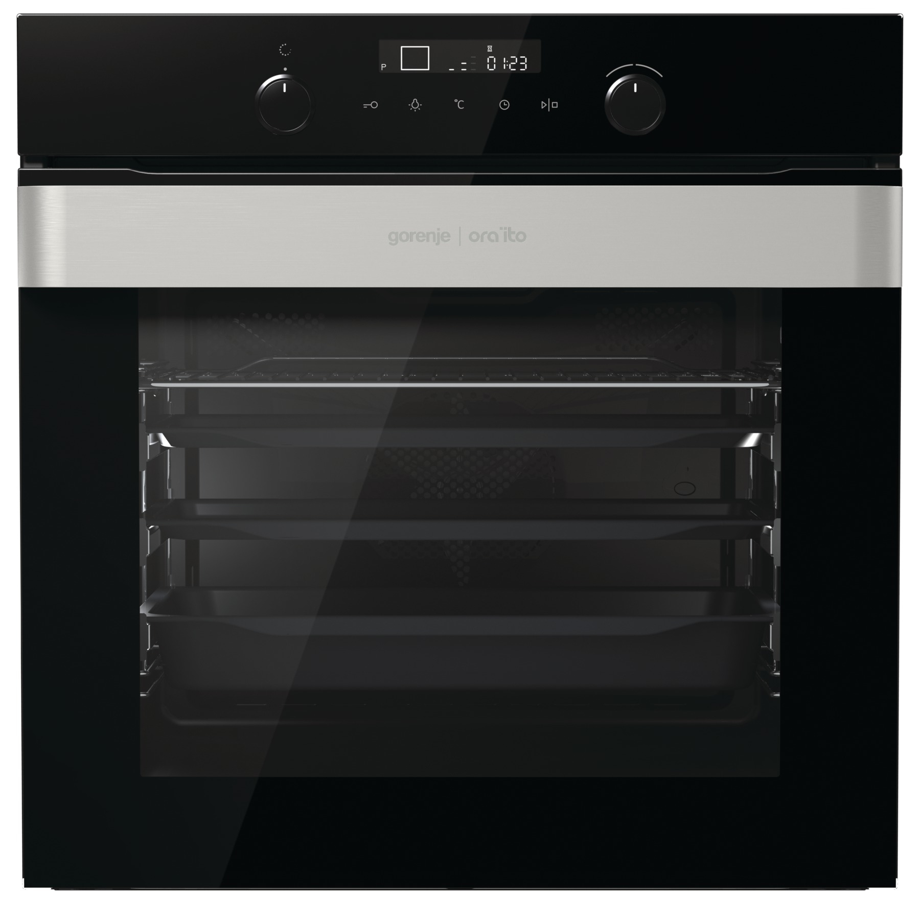 Gorenje BOP747ORAB 71 L Black, Stainless steel
