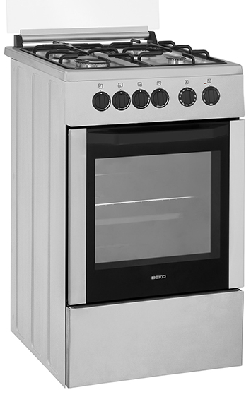 Beko CSG52001DX cooker Freestanding cooker Electric Gas Stainless steel
