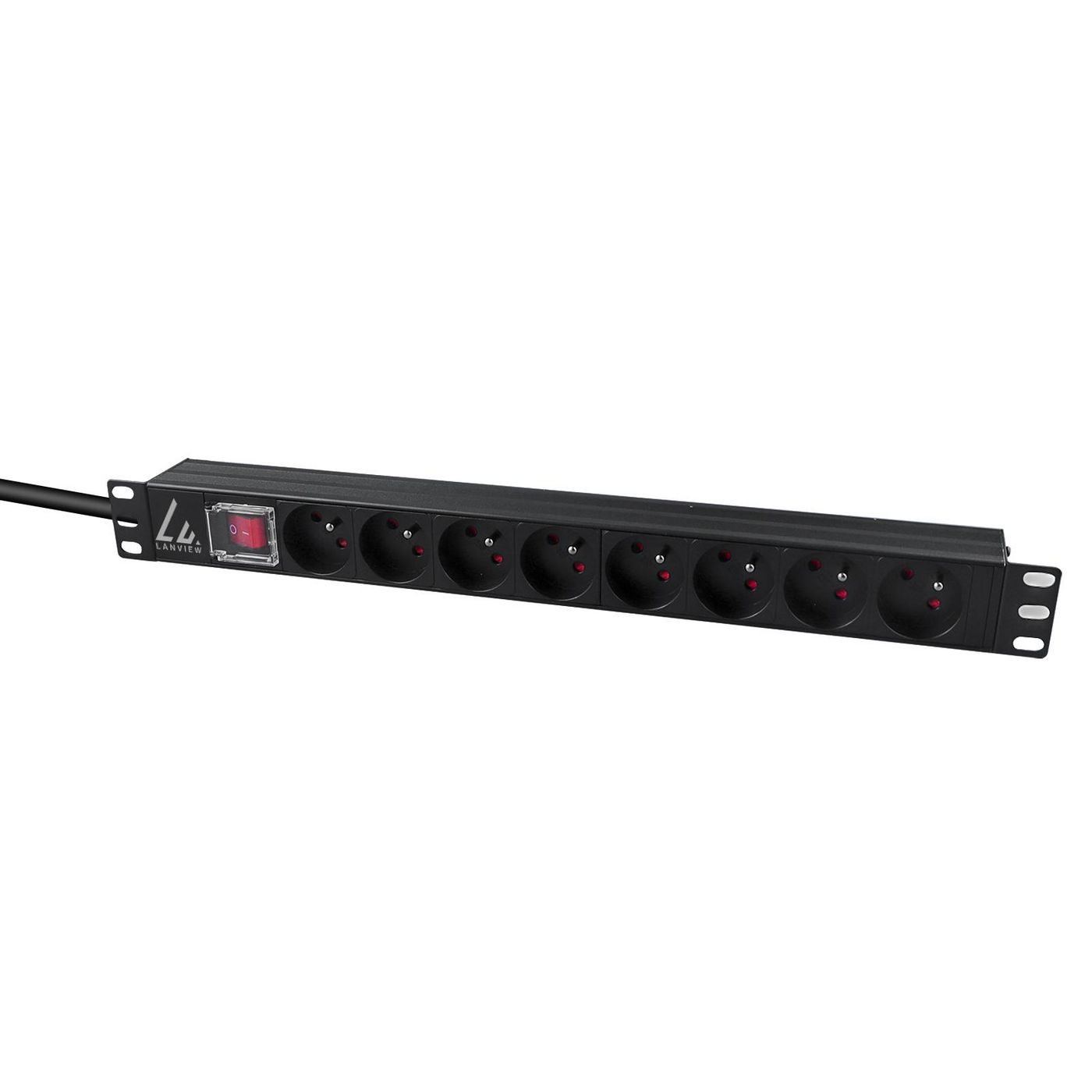 Lanview LVR-2MSCH-SW-C13-8 power distribution unit (PDU) 8 AC outlet(s) 1U Black – image 2