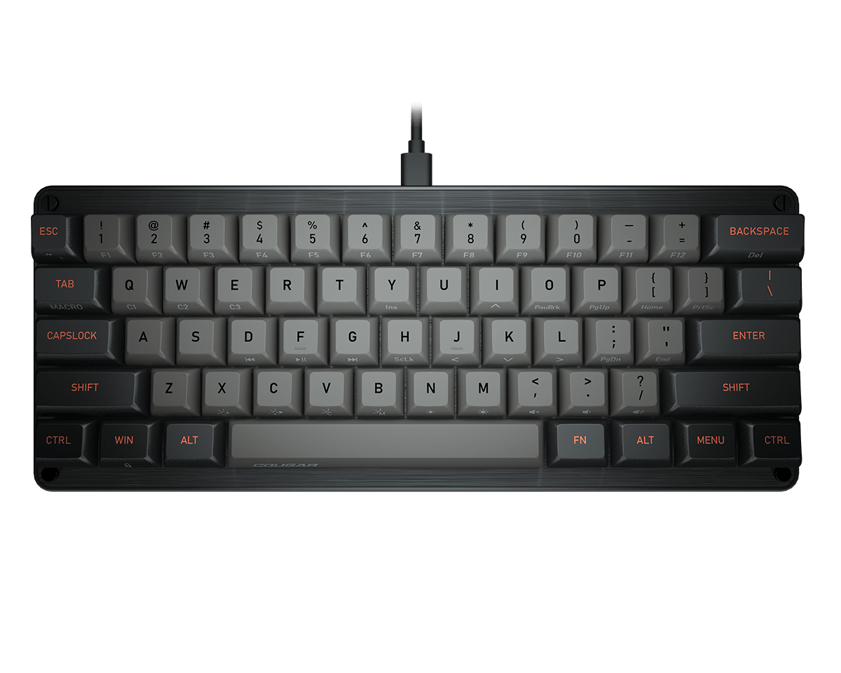 Teclado Gamer COUGAR Puri Mini - Alámbrico - Inglés - Switch Rojo - 37PRMM1MI.0002