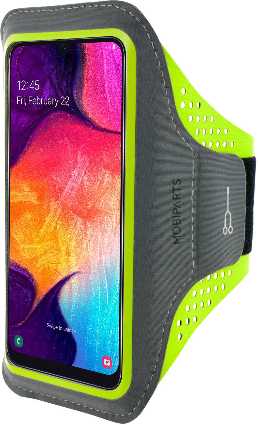 Mobiparts Comfort Fit Sport Armband Samsung Galaxy A40 (2019) Neon Green