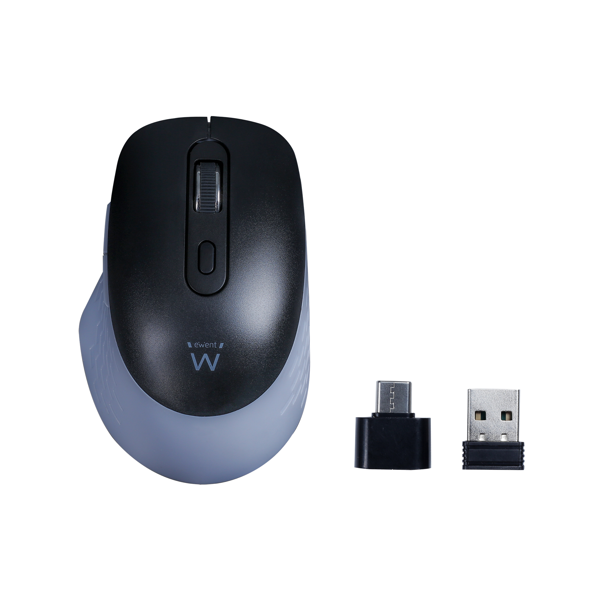 Ewent Mouse Wireless Multi connessione, tasti silenziosi e Adattatore Type-C