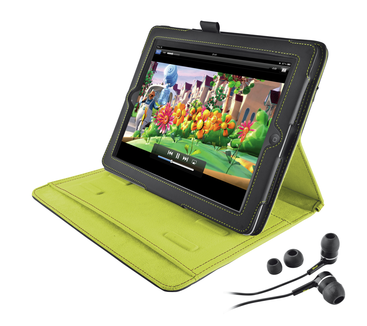 Trust 19113 tablet case Folio Green, Grey – image 1