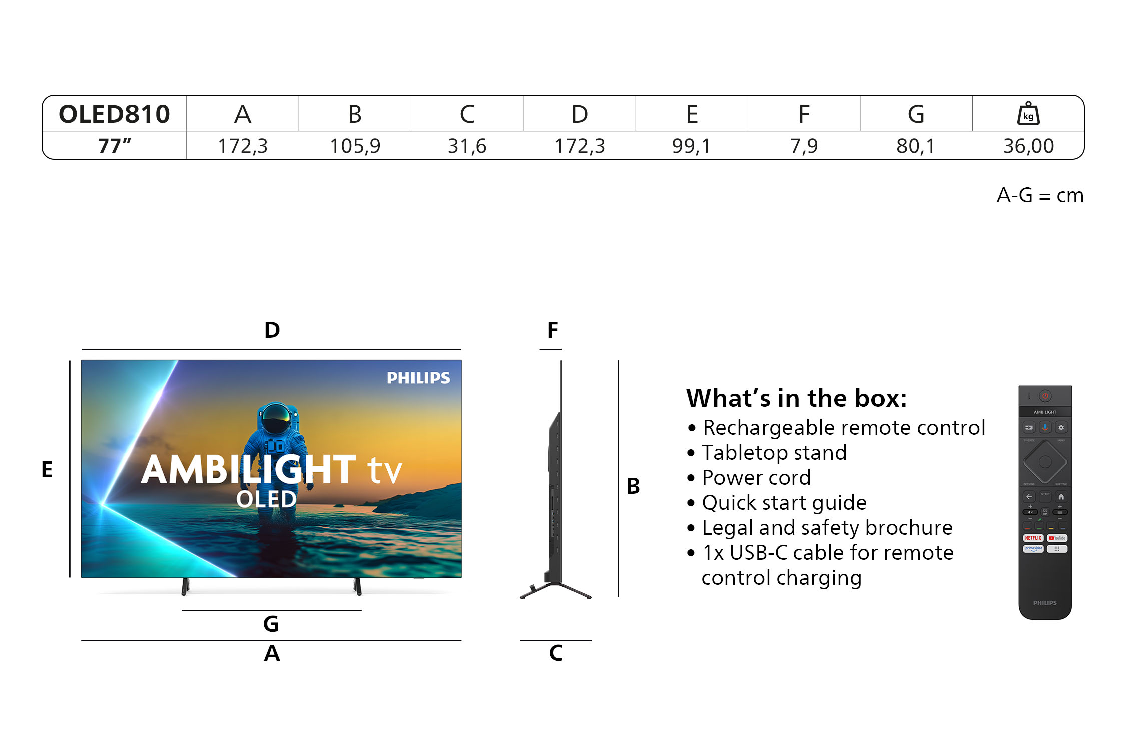 TV OLED Philips Ambilight 77OLED810 194 cm 2025 — photo 3